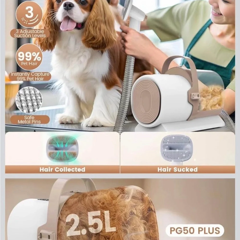 PG50 Series Pet Grooming Vacuum - Brown